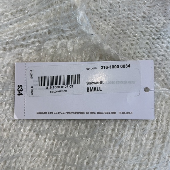 DECREE small snowdrift sweater super soft sparkly long sleeve cropped length NwT - Picture 8 of 10